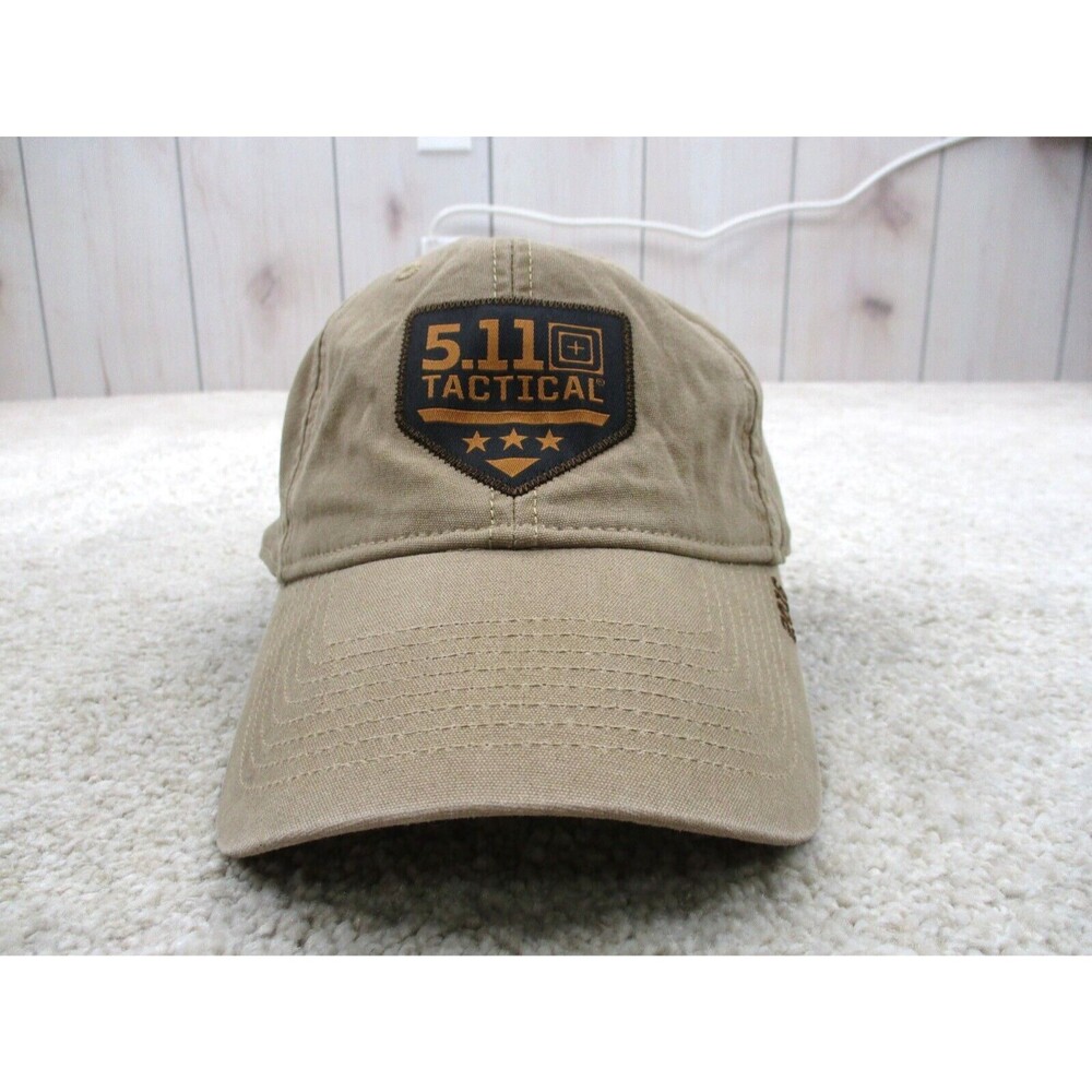 5.11 Tactical Hat Cap Strap Back Brown Tan Logo Outdoors Adjustable Mens